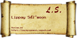 Lippay Sámson névjegykártya